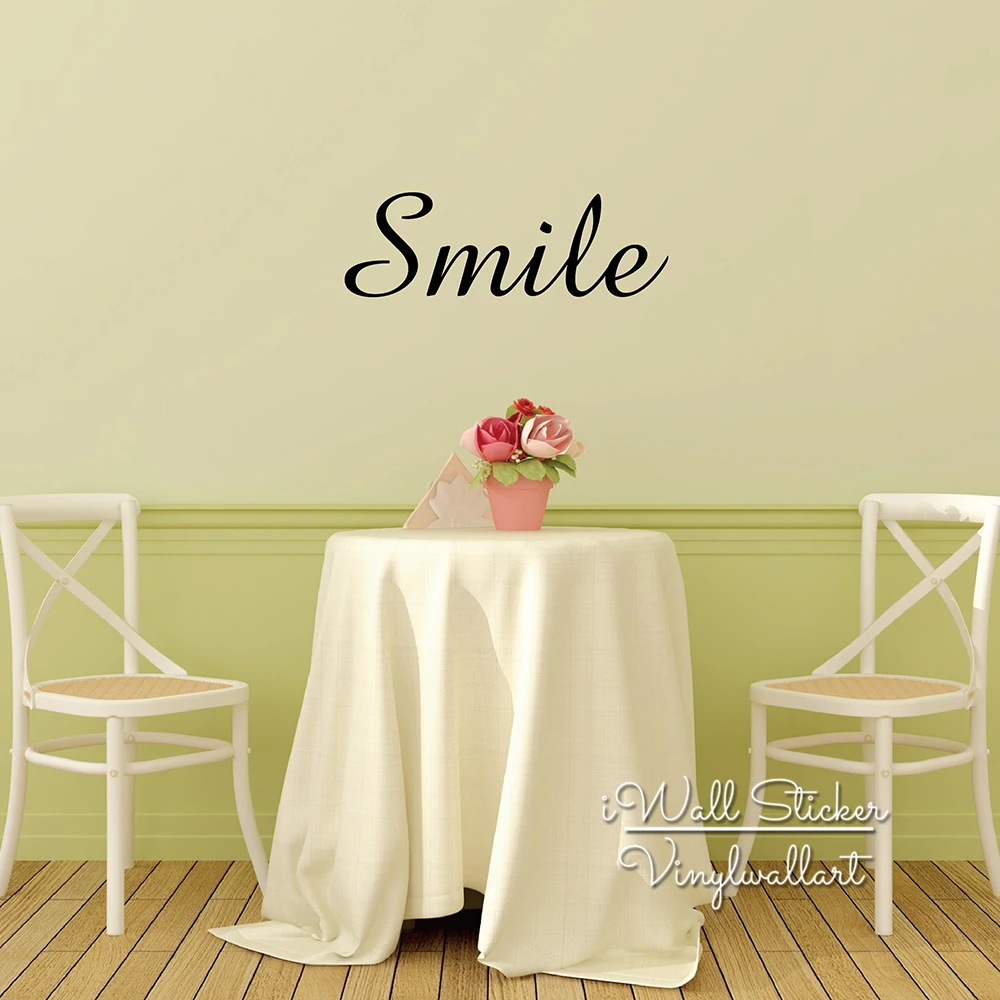 Smile Quote Wall Sticker Inspirational Quote Wall Decal Smile Quotes