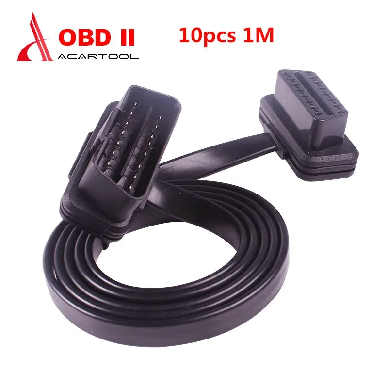10 шт. Удлинительный кабель ODB2 для кабелей ELM327 OBD2 16 контактный переходник адаптер