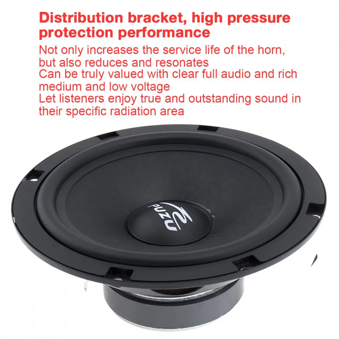 2Pcs 6.5 Inch 12V 180W Universal Car Coaxial Full Range Frequency Stereo Speaker with Tweeter and Frequency Divider