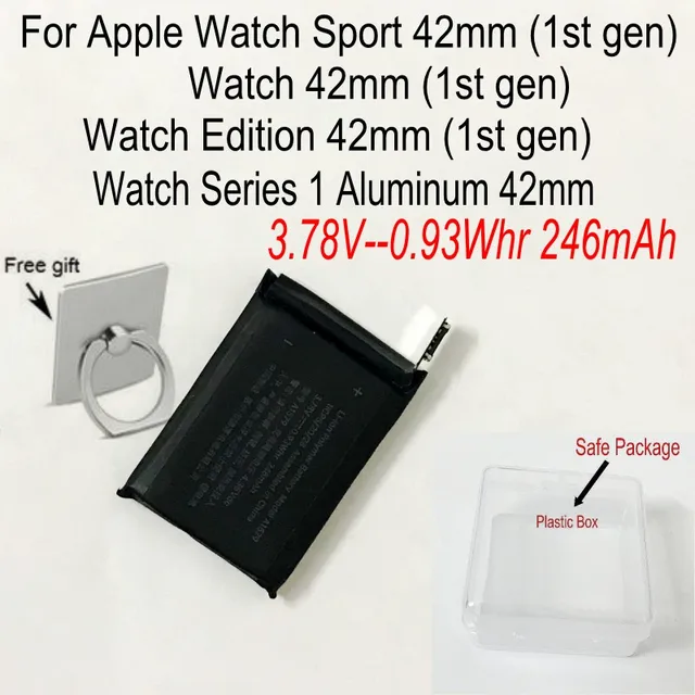 246mAh Original 0.93Wh Replacement Battery for Apple Watch 42mm (1st