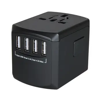 

Universal Power Travel Adapter,International Power Adapter Smart 2.4A 4 USB, European Adapter Converter,Plugs Adapters Europe,