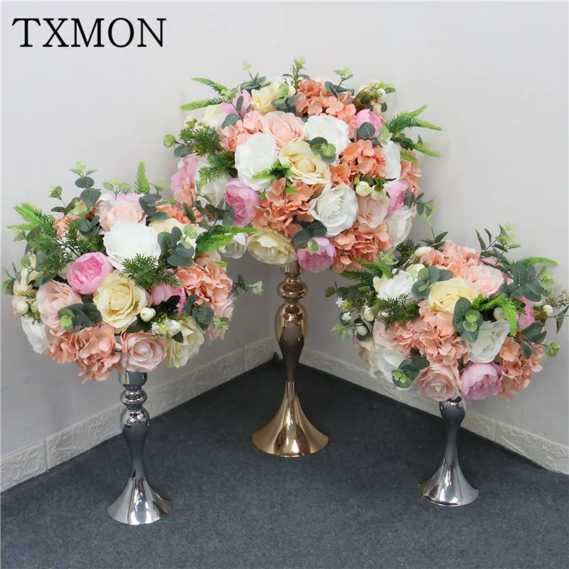 

Custom made wedding decoration simulation flower ball silk fake flowers home wedding table main center artificial flower ball