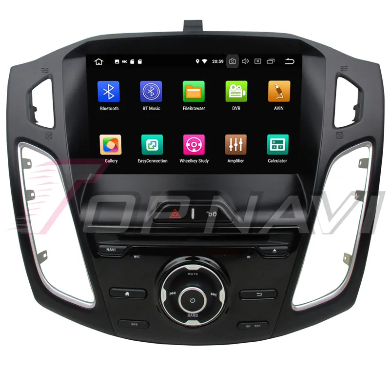  Topnavi Android 8.0 Car DVD Player Head Unit for Ford Focus 2012 2013 2014 2015 2016 GPS Navigation