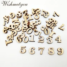 WISHMETYOU, 100 шт, 0-9, смешанные номера, деревянные украшения ручной работы, декор для свадьбы, дня рождения, вечеринки, сделай сам, товары для дома, деревянные изделия