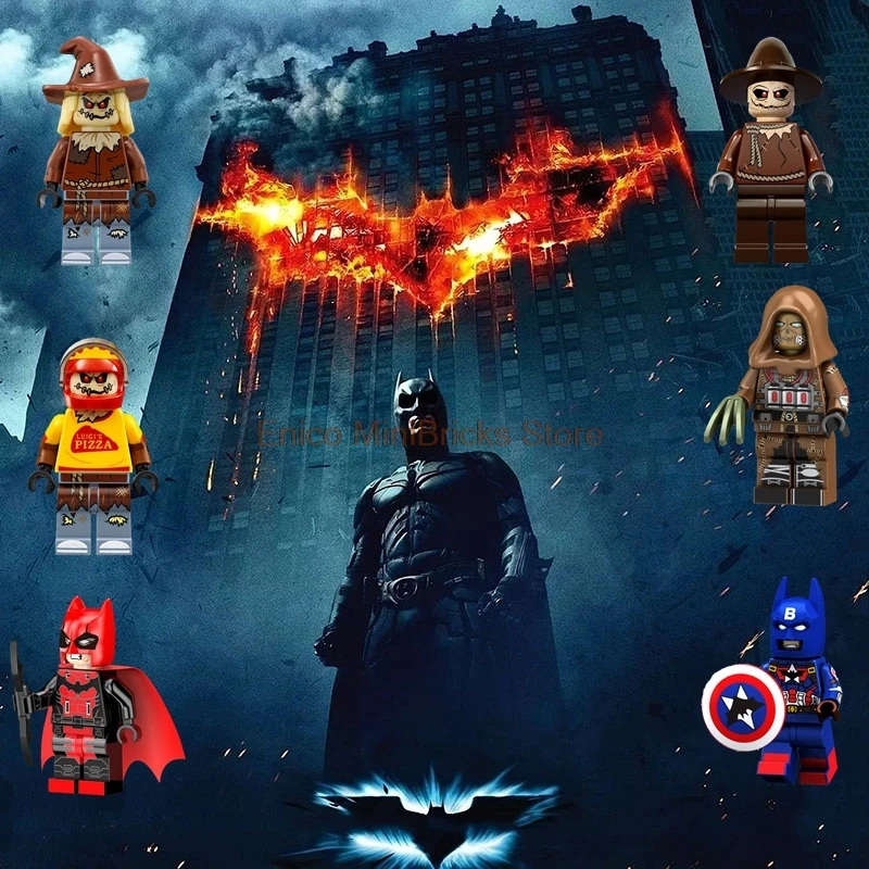

Batman Scarecrow DC Super Heroes Scarecrow Batman Joker Aciton Figures DIY Mini Dolls Building Blocks Gifts Toys For Children