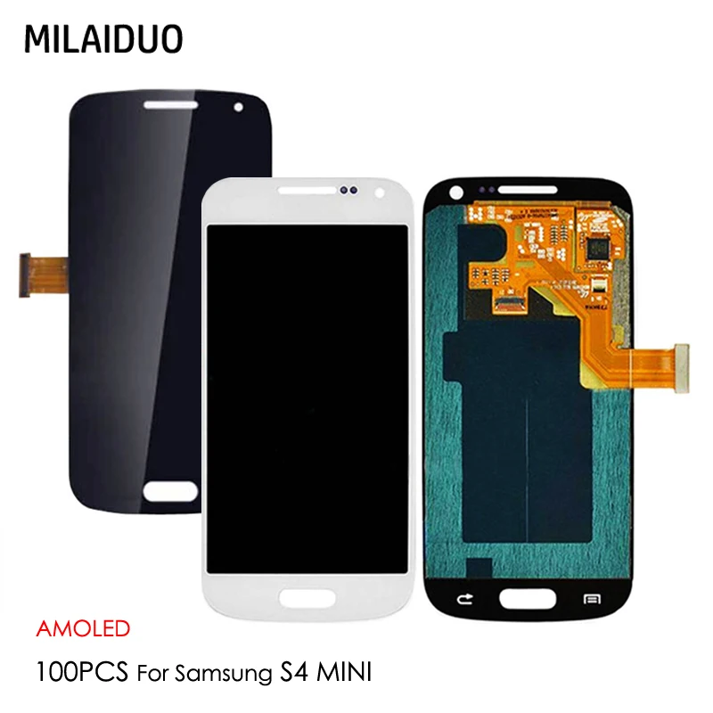 

100 PCS Super AMOLED For Samsung Galaxy S4 Mini I9190 I9192 I9195 LCD Display Touch Screen Digitizer Assembly
