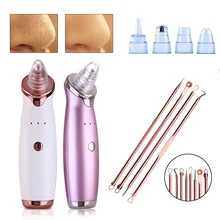 Blackhead Vacuum Extractor 4Pcs Blackhead Remover Tool Acne Extractor black point vacuum pore cleaner Tool Blemish Remover electric acne remover point nose blackhead vacuum extractor tool black spots pore cleaner skin care massager face lift tool kit