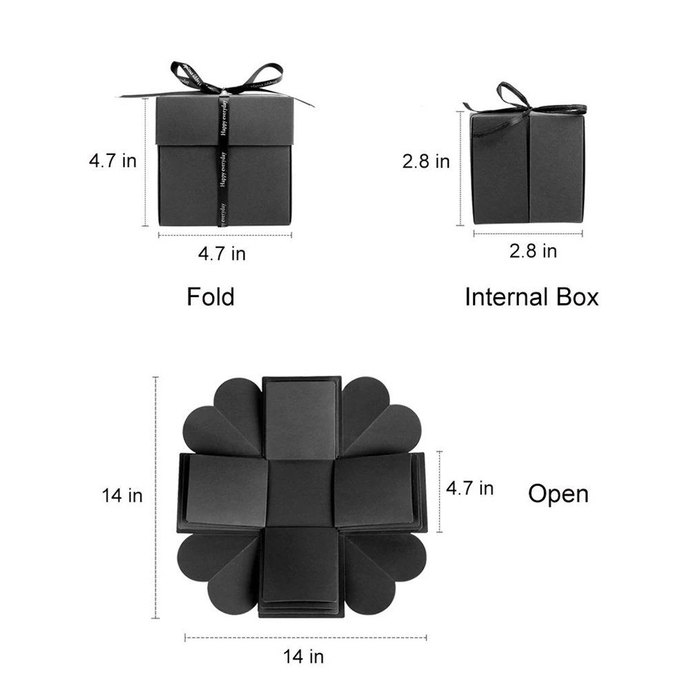 1 шт. инновационный DIY Фотоальбом Подарочная коробка ручной работы сюрприз взрыв сувенир день рождения подарок на день Святого Валентина