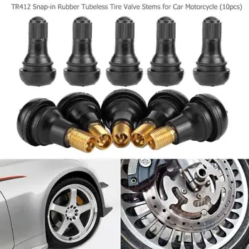 

TR412 Snap-in Rubber Tubeless Tire Tyre Valve Stems for ATV Car Motorcycle