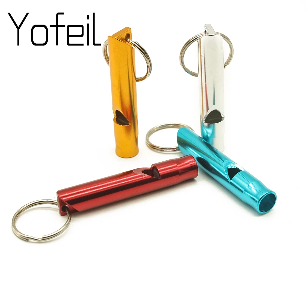 

Outdoor Metal Multifunction Whistle Pendant With Keychain Keyring For Outdoor Survival Emergency Mini Size whistles Team Gift