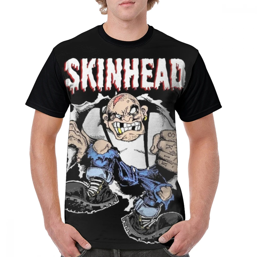 Футболка Skinhead, футболка Skinhead Pride, футболка из 100 полиэстера, Мужская графическая футболка, Пляжная ХХХ, забавная футболка с коротким рукавом - Цвет: Черный