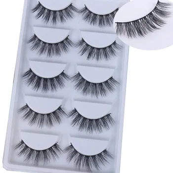 

2018 NEW 5 pairs natural false eyelashes fake lashes long makeup 3d mink lashes eyelash extension mink eyelashes for beauty