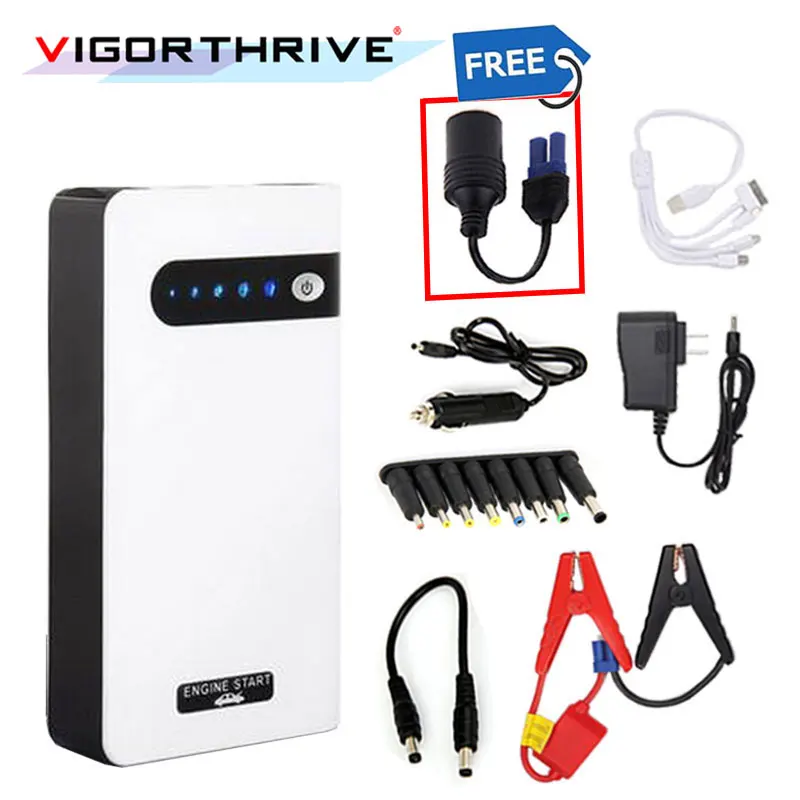 Портативное зарядное устройство Power Bank для автомобиля пусковая мощность 12 В мини