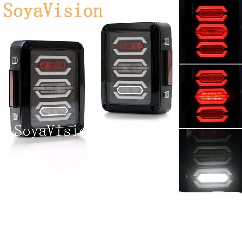 SoyaVision (прозрачный) светодиодный задние фонари для Jeep Wrangler JK тормозной обратного