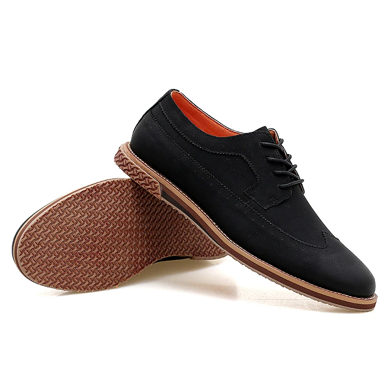 fashion suede leather men shoes elegant male footwear italian office leisure moccasins dress classic brogue oxford shoes for men (10)