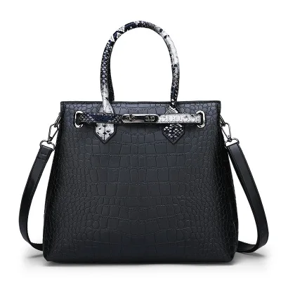 

Hot 2019 designer Brand Leather bolsas femininas Women bag ladies Pattern Handbag Shoulder Bag Female Tote Sac Crocodile Bag