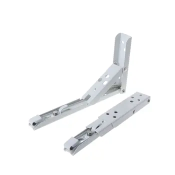 

2Pcs Triangle Folding Bracket Adjustable Wall Mounted Table Shelf Heavy Duty Bench Support Furniture Hardware Accessory