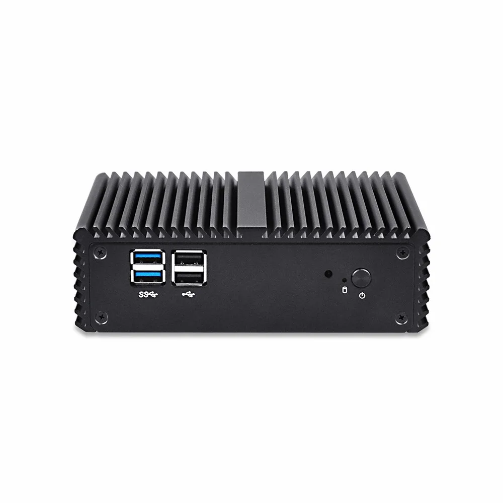 Бесплатная доставка Qotom Мини ПК с Celeron J3060 J3160 Fanless 2 Lan VGA COM X86 Linux Pfsense как межсетевой экран маршрутизатор Промышленные ПК