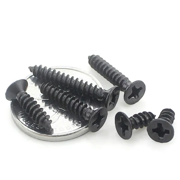 Black small flat countersunk head tapping screw self tapping screws M3*10 electronicin Nails