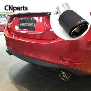 

1pcs Carbon Car Exhaust Muffler Tip Pipes For Akrapovic Buick Fiat Citroen C4 C2 Mitsubishi Mazda 3 6 2 Hyundai solaris i30