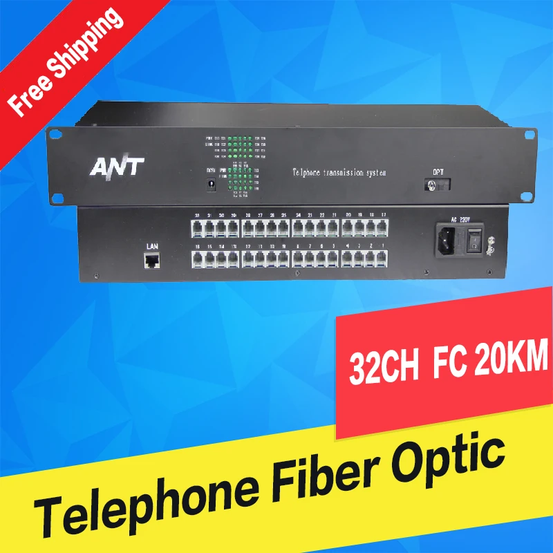 32 ch PCM голосовой Телефон м и 1 ch 100 m Ethernet волоконно-оптический конвертер/трансиверы, FC волоконно-оптический порт, одиночный режим