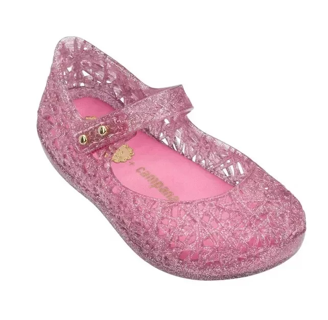 

Mini Melissa Shoes Princess Jelly Sandals 2019 New Mini Melissa Jelly Sandals 14-19cm Melissa Baby Beach Sandals Crystal Shoes