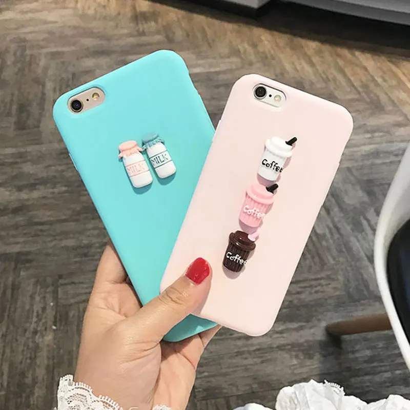 Abbery 3D молочный Кофе Симпатичные из мягкого ТПУ чехол для iPhone XR XS X Max Силиконовая