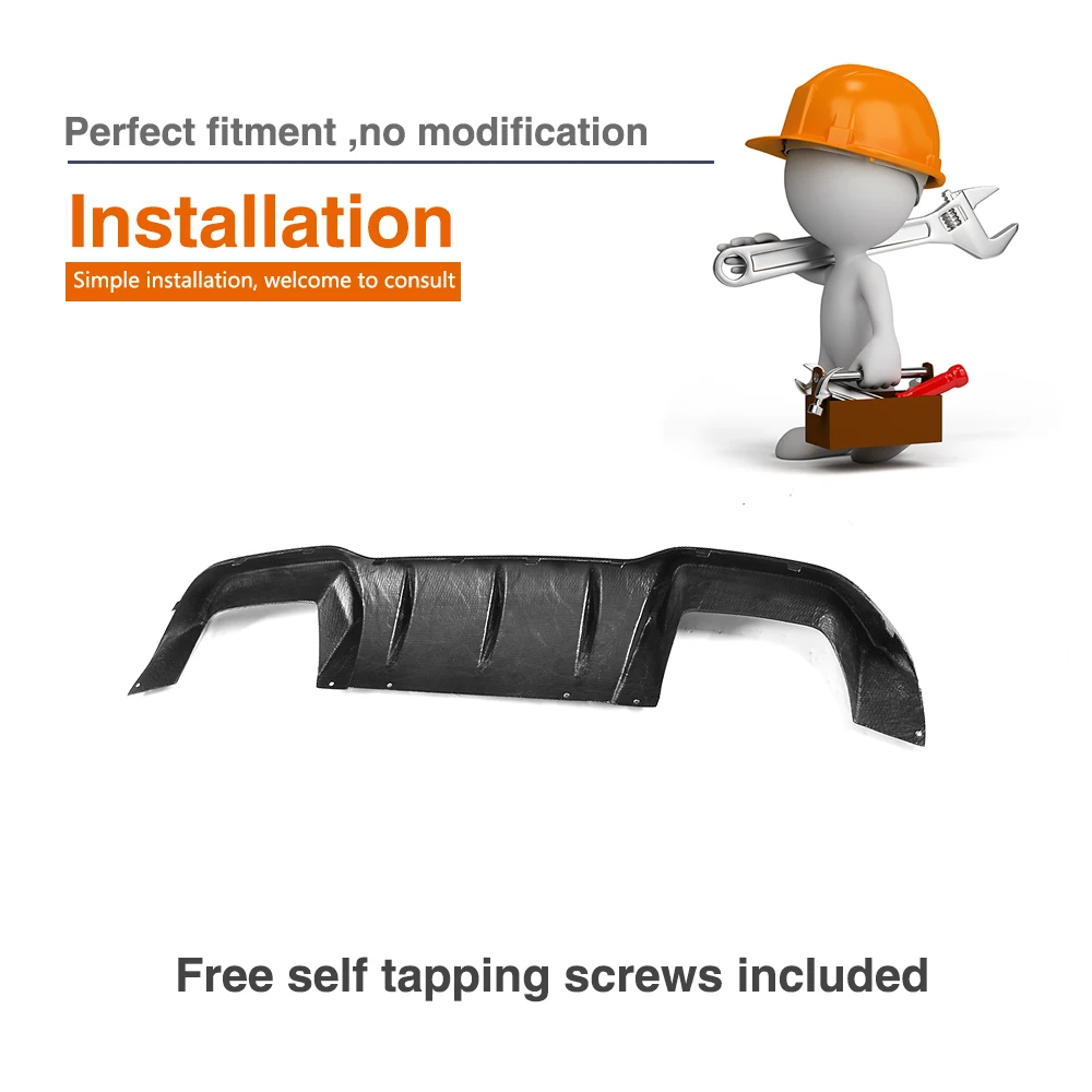 Para M2 de fibra de carbono parachoques trasero de difusor de Spoiler para BMW F87 M2 Coupe 2 puerta 2016 de 2017, tres estilo