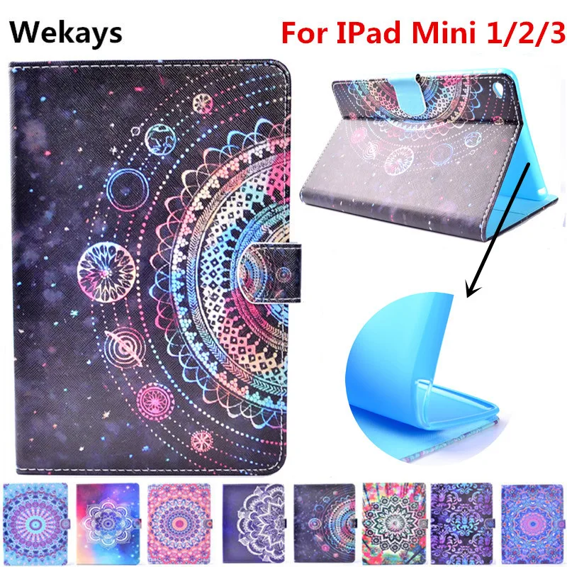 

Wekays For Apple IPad Mini 1/2/3 Stand Smart Leather Flip Fundas Case For Coque IPad Mini 1 2 3 Tablet Cover Case For IPad Mini