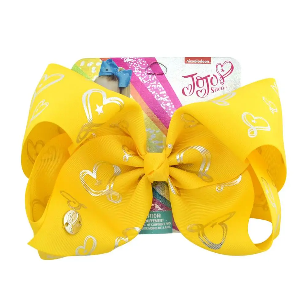 Последний дизайн Jojo Siwa аксессуар 8 дюймов Большие банты для волос рог плюшевые единорог банты для волос с зажимом аллигатора Детские аксессуары для волос - Цвет: A3