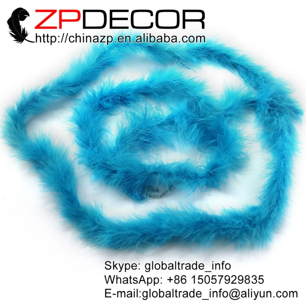 ZPDECOR 10g 10yards/lot Beautiful Turquoise Dyed Turkey Marabous