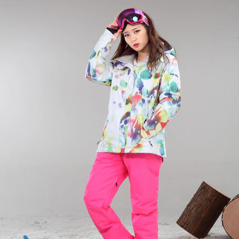 جديد Gsou الثلوج الطابقين على الجليد دعوى المرأة في الهواء الطلق يندبروف ماء الحرارية ملابس التزلج والمشي