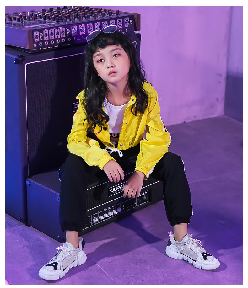 Toddler Spring clothes For Girls Short Top Loose pants Jazz Hip hop Dance kids costumes girls boutique sets (12)