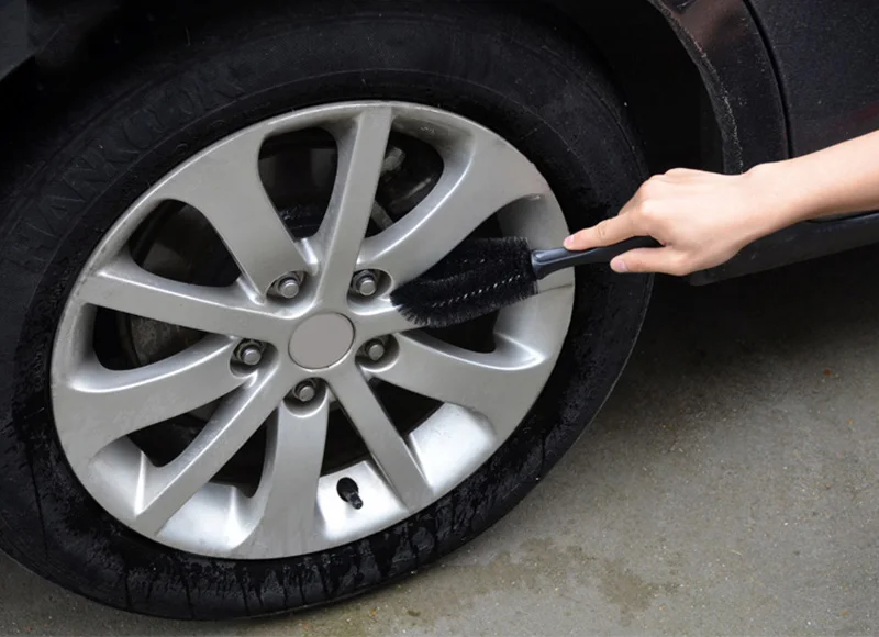 Щетка для автомобильных колес, инструмент для мытья обода шин, щетки для чистки автомобильных шин, черные автомобильные аксессуары для ухода за автомобилем