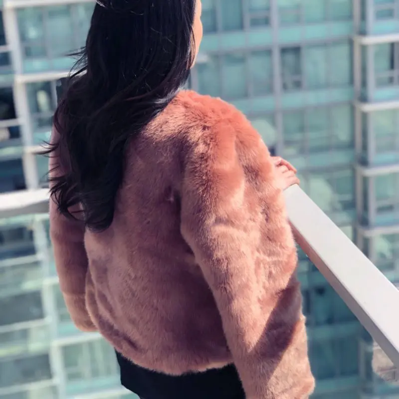 MCCKLE 2018 Autumn Winter Women Faux Fur Coat Long Sleeve Thicken Warm Fur Jacket Female Streetwear Solid Loose Fur Coat Outwear