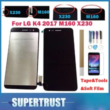 Ensemble écran tactile LCD, 5.0 pouces, noir et blanc, avec outils à bande et Film souple, pour LG K4 2017 M160 X230=