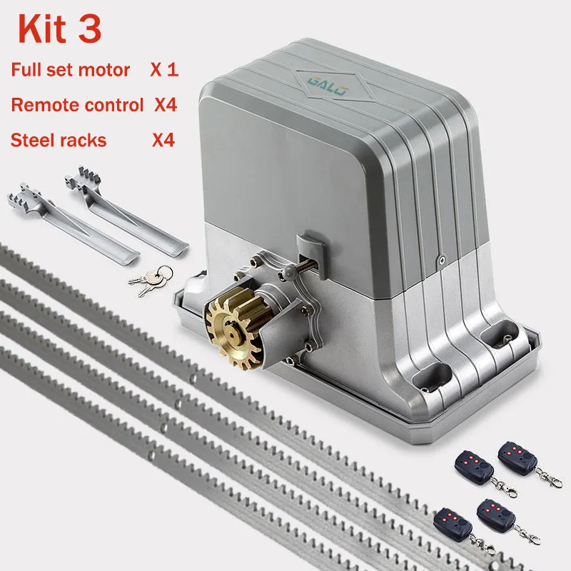 1800KGS автоматические раздвижные ворота оператора AC220V/110 V мотор как доводчик двери ворота двигателя(датчик, кнопка, лампа, опционально - Цвет: kit 3