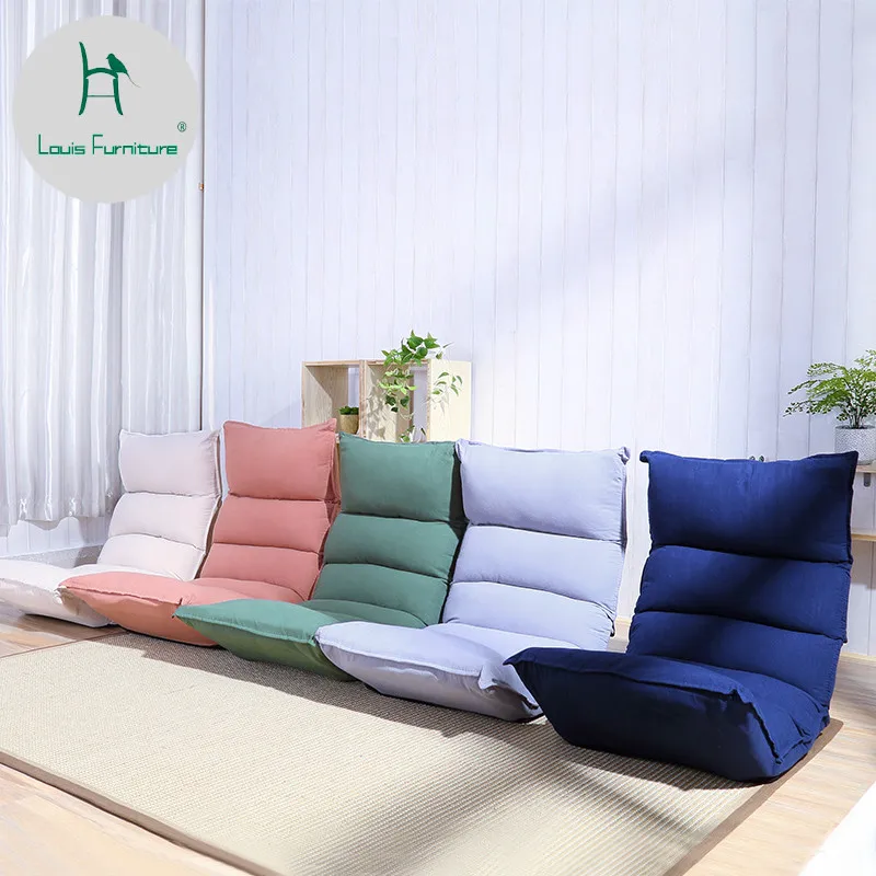 

Louis Fashion Living Room Sofas Lazy Person Single Person Leisure Tatami Chair Bedroom Bed Back Seat
