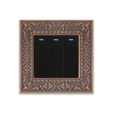 UK standard New 3 Gang 1 Way/2 Way light switch Zinc alloy panel with Luxury emboss, 86 type electric wall switch 16A 250V UK standard New 3 Gang 1 Way/2 Way light switch Zinc alloy panel with Luxury emboss, 86 type electric wall switch 16A 250V