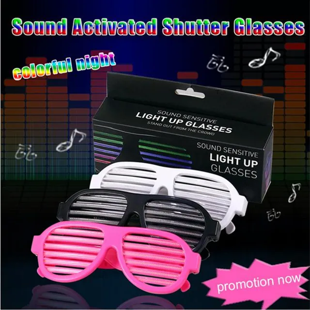 2018 Sale Gafas Led Sound Control Led Flashing Glasses
