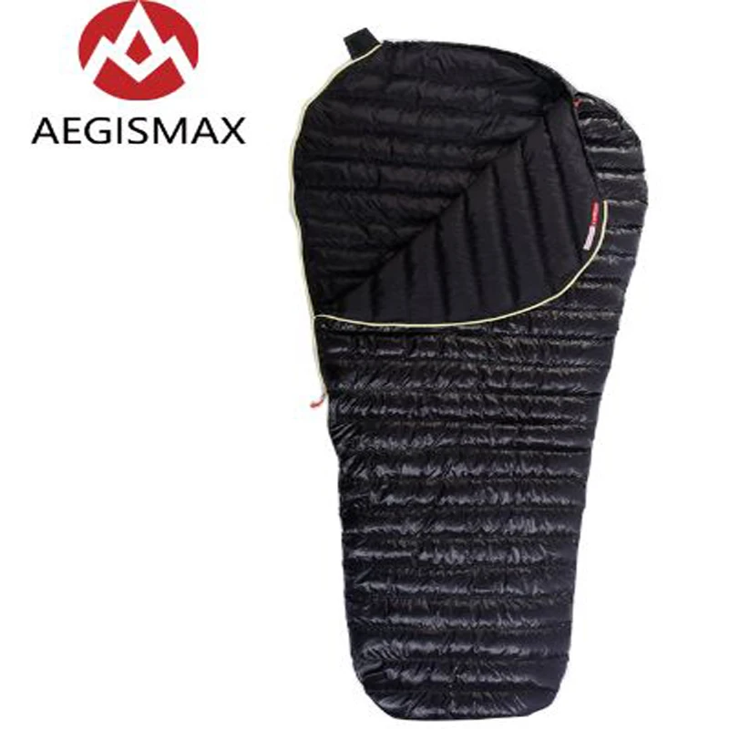 Мини спальный мешок AEGISMAX на пуха белого гуся для взрослых ультралегкий уличный