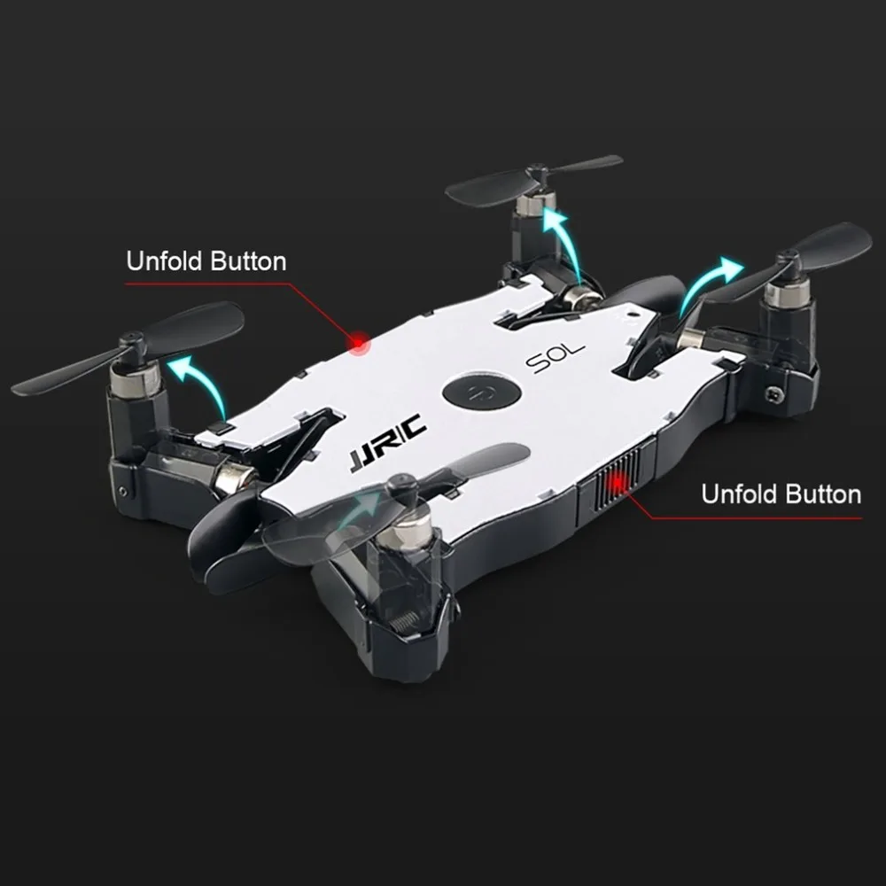 JJR/C H49 2,4G ультратонких Складной Мини Quadcopter Дрон с Wi-Fi FPV 720 P HD видео Камера высота Удержание 360' переворачивает RC игрушки