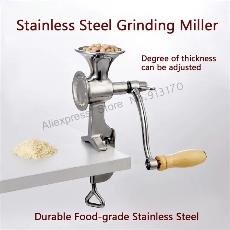 Fresh Ground Coffee Grinding Miller Stainless Steel Flour Mill Pulverizer Wheat Corn Flour Kitchen Ware Tool Fresh Ground Coffee Grinding Miller Stainless Steel Flour Mill Pulverizer Wheat Corn Flour Kitchen Ware Tool