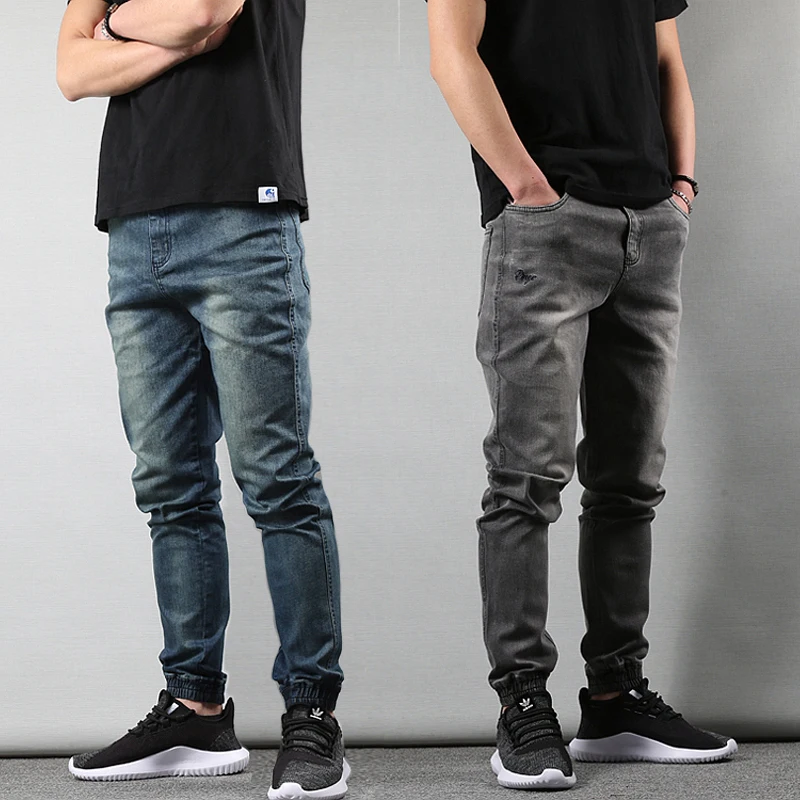 Japanese Style Fashion Mens Jeans Gray Color Slim Fit Tapered Trousers Hip Hop Jogger Jeans Men Vintage Design Denim Cargo Pants Japanese Style Fashion Mens Jeans Gray Color Slim Fit Tapered Trousers Hip Hop Jogger Jeans Men Vintage Design Denim Cargo Pants