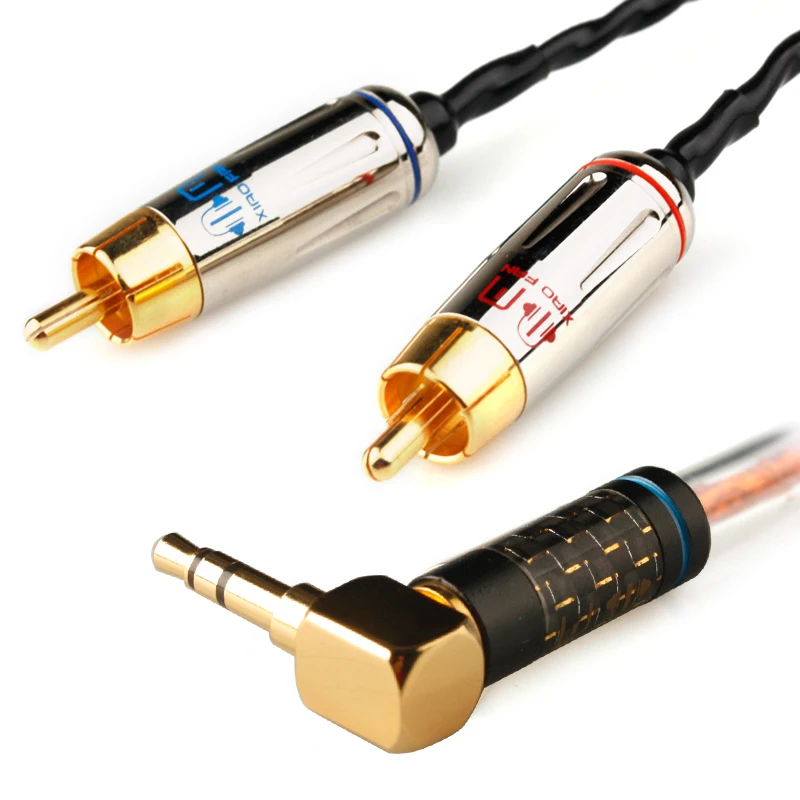 

Xiao Fan C50 Handmade Audio Cable RCA Cable Power Amplifier Connection Line 3.5mm to 2 RCA For Phone Home Theater DVD RCA Line