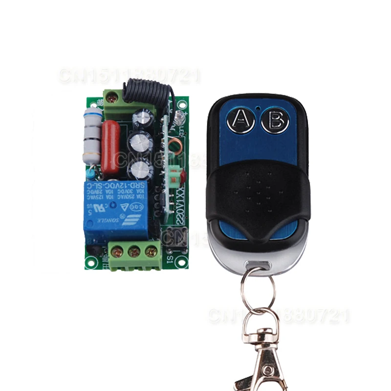 

Receiver&Transmitter 220V 1CH 10A RF Wireless Remote Switch For Light Lamp Momenrary Toggle Latched Adjustable 10pcs/lot