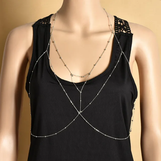 Body Chain New Creative Personality Fashion Sexy Multi layer Copper Beads Female Body Chain