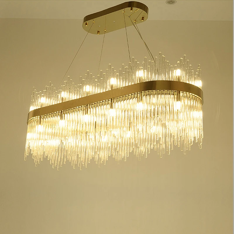 

New Luxury Crystal Chandelier Modern Lighting For Living Room Dinning Room Gold Kristallen Kroonluchter G9 LED Lights