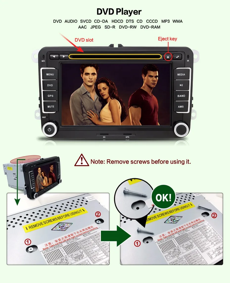 Perfect 2 din car DVD For VW Golf 6 Polo Passat CC Jetta Tiguan Touran EOS Sharan Scirocco caddy with GPS radio USB audio video player 14