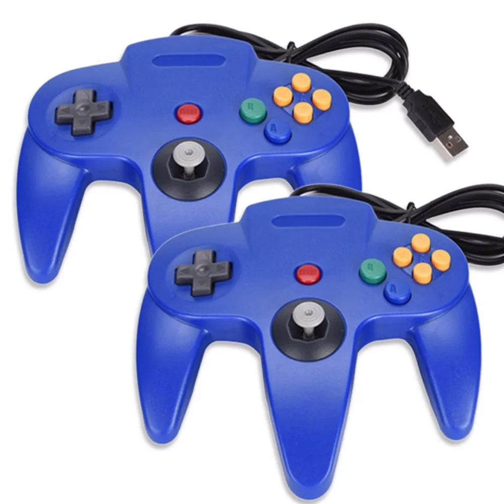 Iseebiz 2 PCS/Set Black USB Wired Gamepad For Joystick Nintend N64 Controller for Mac for PC Games Gamepads For Gamecube N64 Iseebiz 2 PCS/Set Black USB Wired Gamepad For Joystick Nintend N64 Controller for Mac for PC Games Gamepads For Gamecube N64